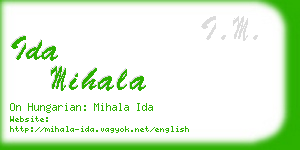 ida mihala business card